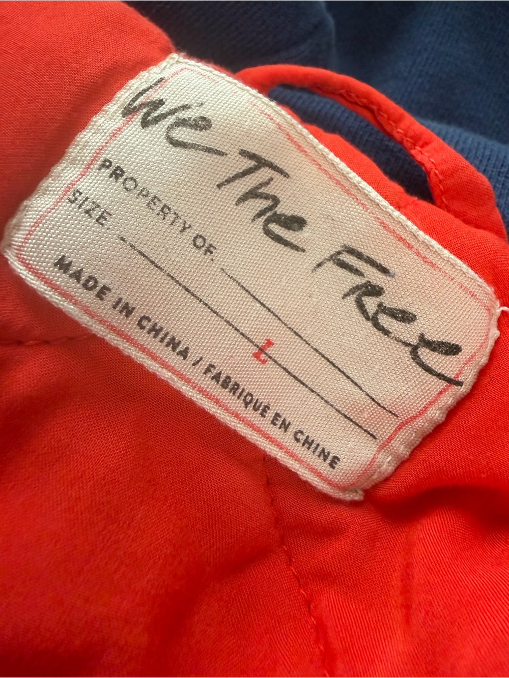 Free People We The Free Jianna Varsity Bomber Jacket large RARE - Picture 9 of 9
